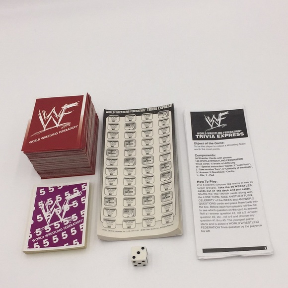 Vintage WWF World Wrestling Federation Trivia Game 1999 in Storage Tin - Picture 9 of 11